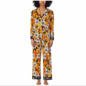 NWT Room Service Ladies Women Shawl Collar Pajamas Set FLORAL - size 2X